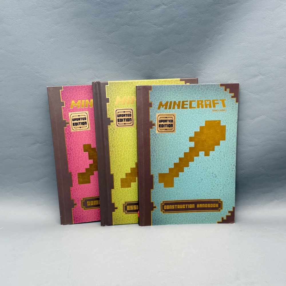 Minecraft Handbook Lot: Hardback Essential,Paperback  Construction, and Combat